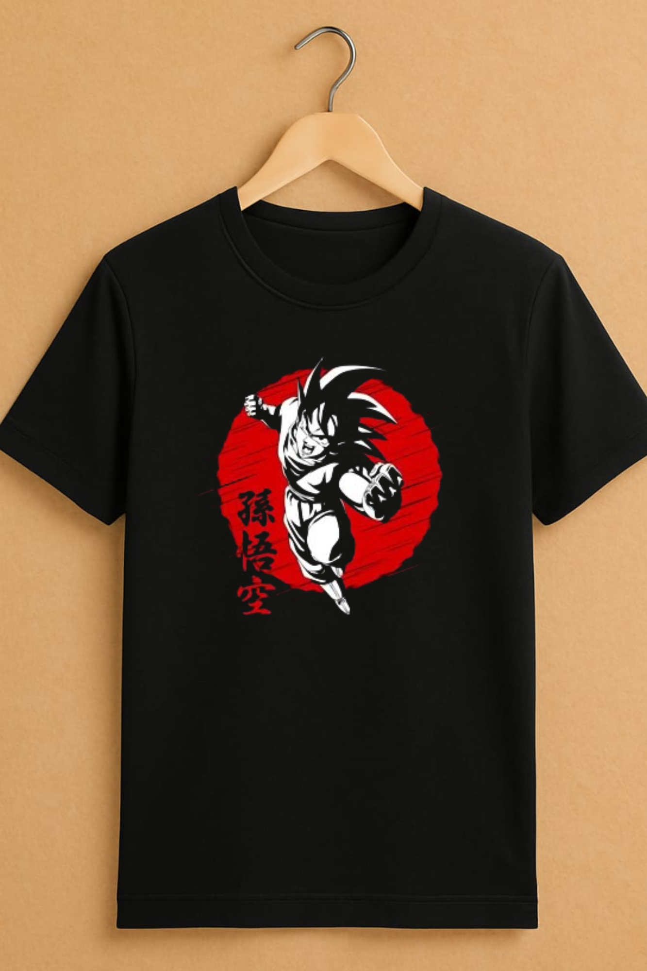 Goku Graphic Fit Half Sleeves Tee