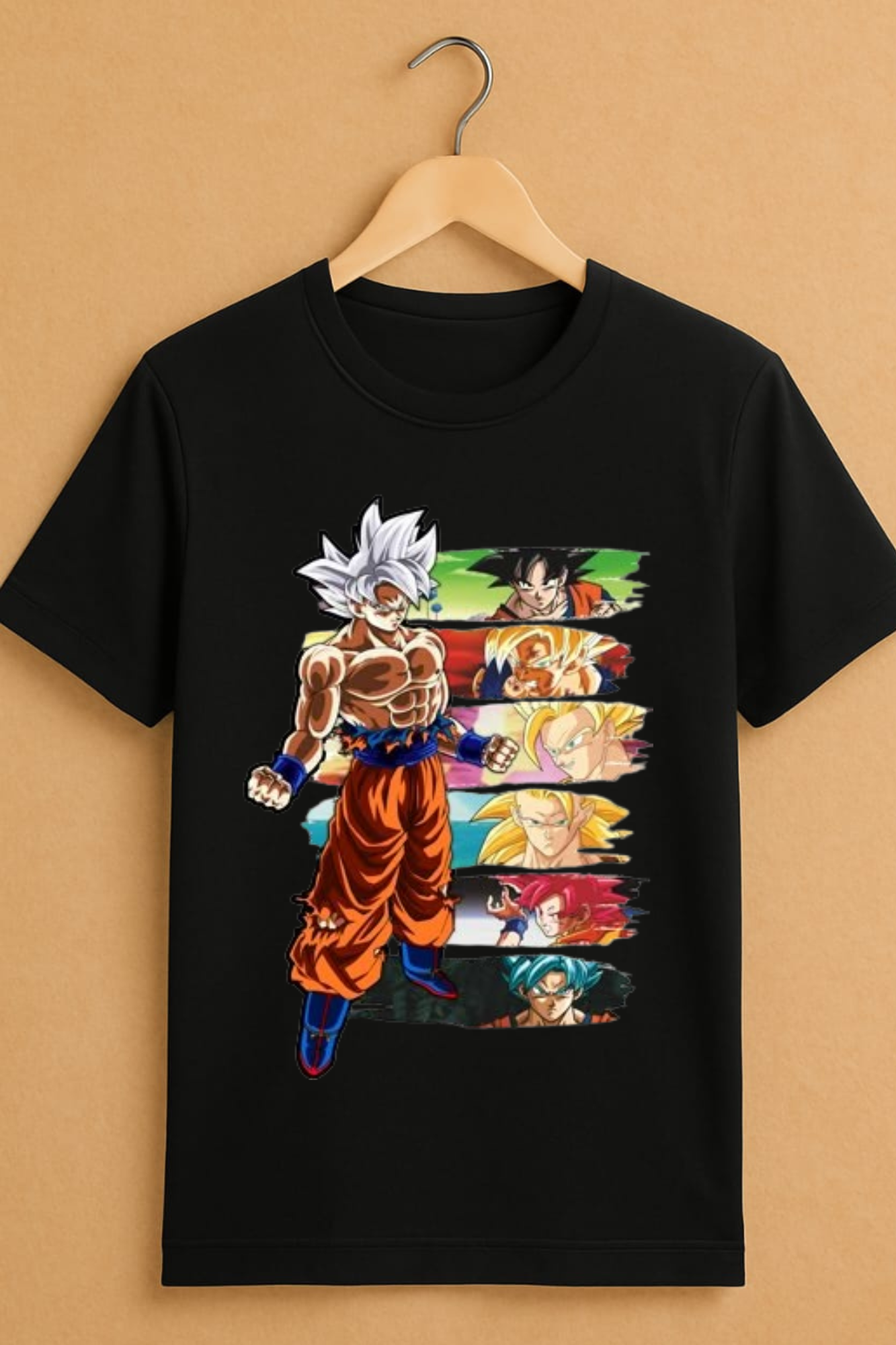 Dbz Multi Character Half Sleeves Tee