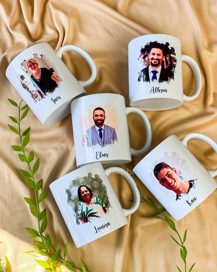 Personalized Mug Set – Pack of 5 Custom Photo Mugs