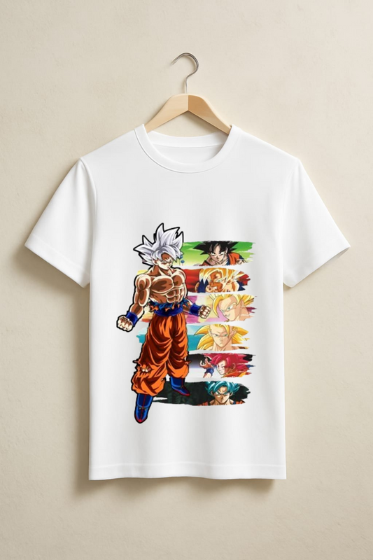 Dbz Multi Character Half Sleeves Tee