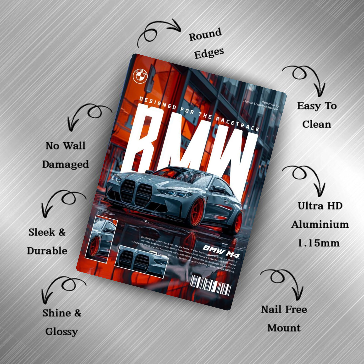 BMW M4 Metal Poster