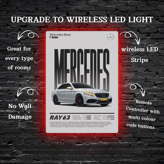 Mercedes C63 Metal Poster