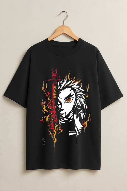 Oversized Tanjiro Kamado & Kyojuro Rengoku Tee