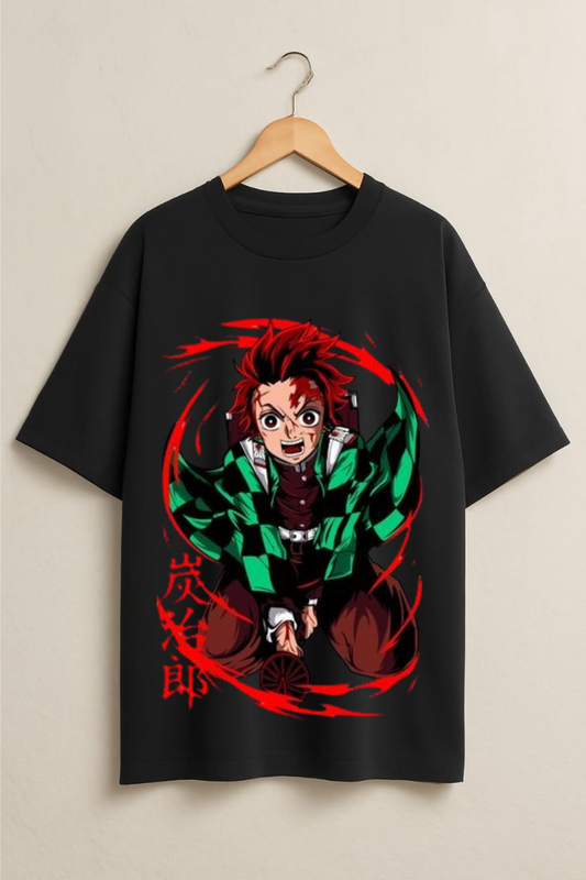 Oversized Tanjiro Kamado & Kyojuro Rengoku Tee