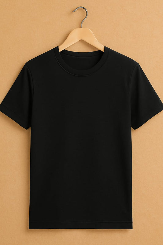 Plain Black Regular T-Shirt