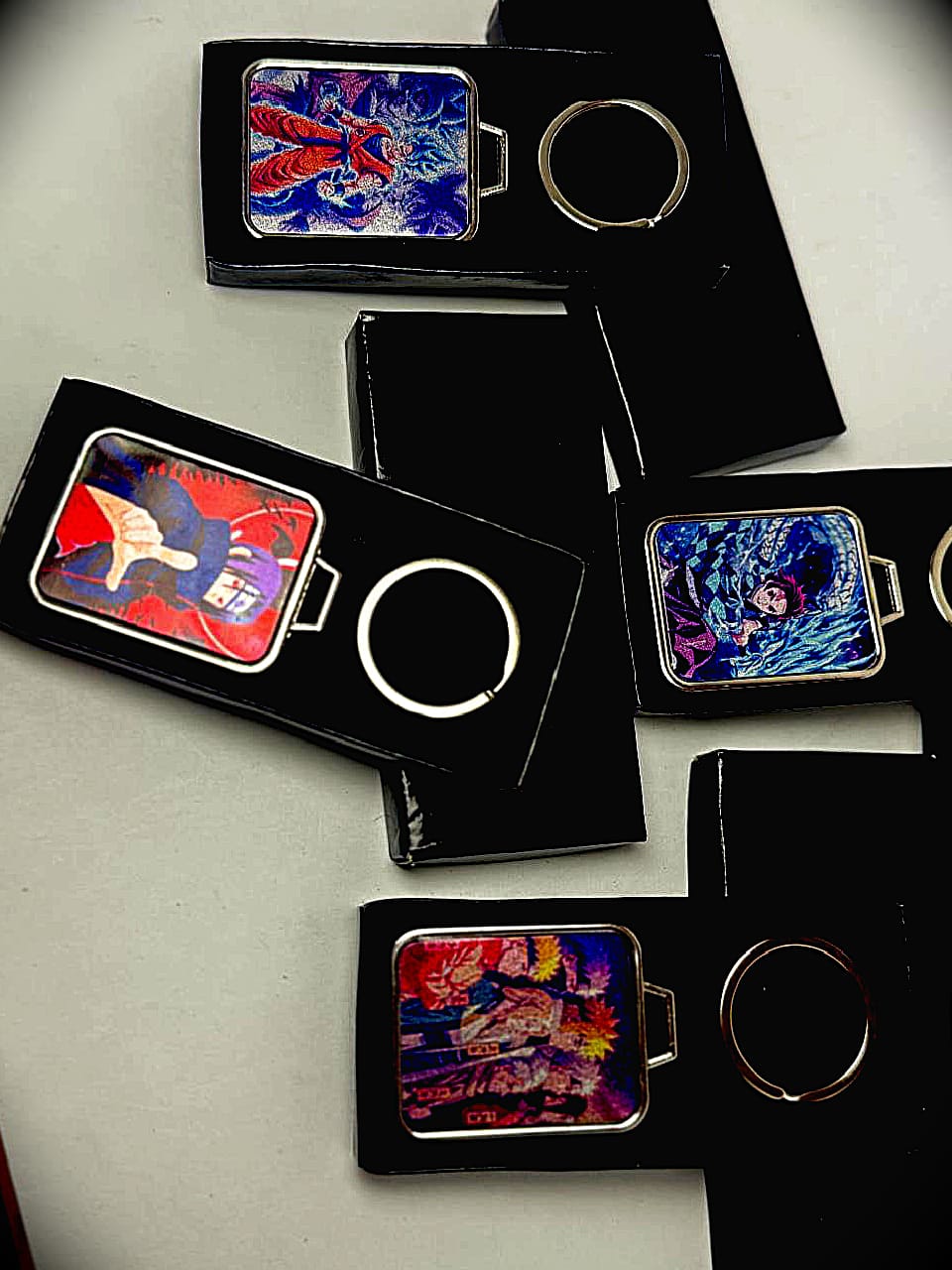 Set of 5 Customized Double-Side Metal Keychain