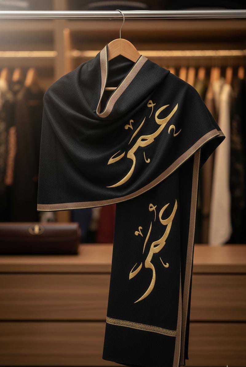 Custom Name Winter Shawl.